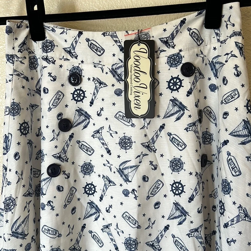 Voodoo Vixen | Nautical Retro Skirt